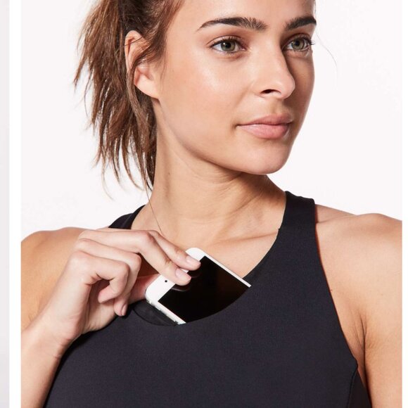 lululemon Stash N Run Tank- Black Tank- Size 4- Great Condition - Picture 10 of 11